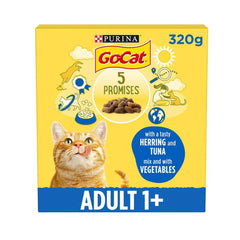 Purina Go-cat 5 Promises Herring And Tuna Mix And With Vegetables 1+adult 320g