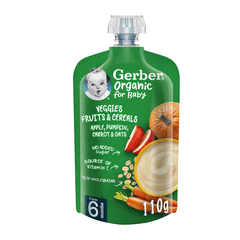 Gerber Apple,pumpkin,carrot & Oats 110g