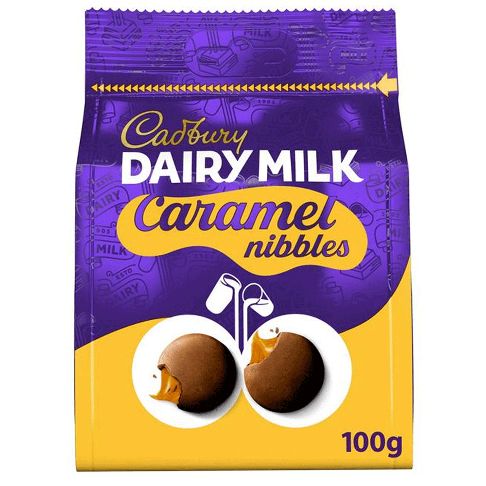 Cadbury Dairy Milk Caramel Nibbles Chocolate Pouch 100g