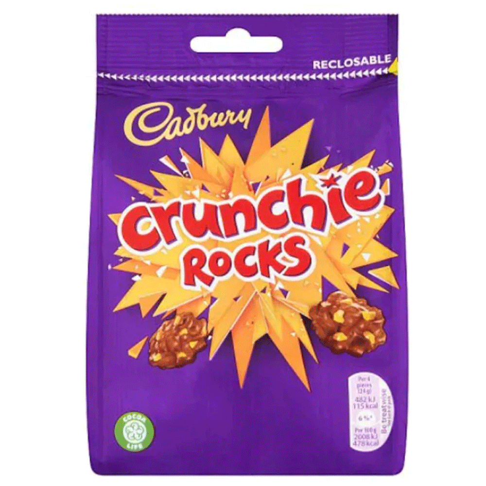 Cadbury Crunchie Rocks Chocolate Pouch 100g