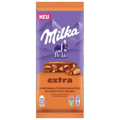Milka Extra Chunky Caramel Salted Almond Chocolate 190g