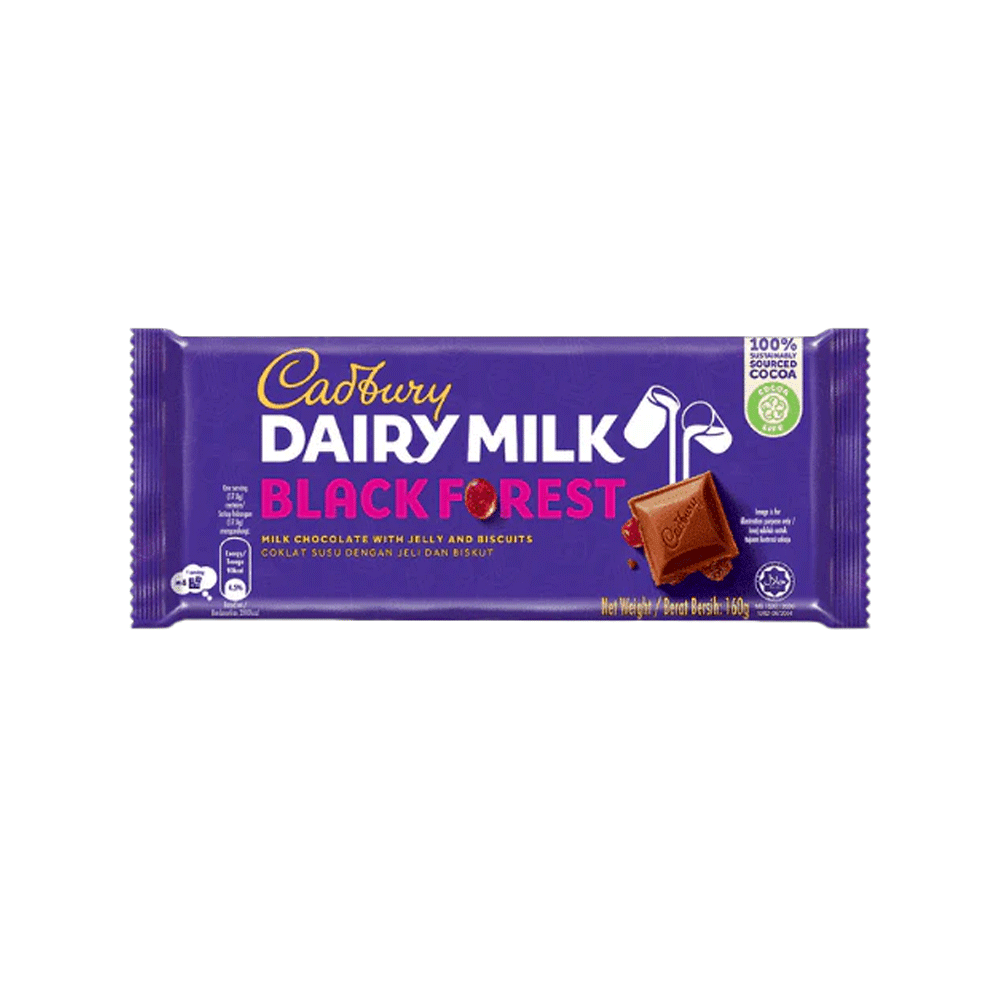 CADBURY DAIRY MILK BLACK FOREST 160GM