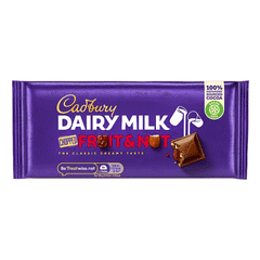 Cadbury Dairy Milk Fruit & Nut Chopped Chocolate 95g.