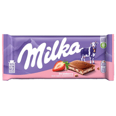 Milka Strawberry Milk Chocolate 100g