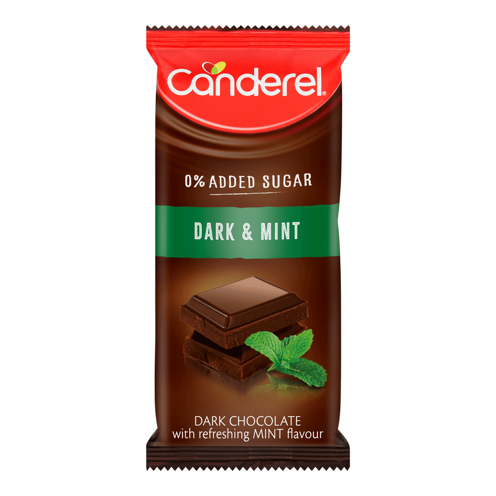 Canderel Dark & Mint Dark Chocolate Sugar Free 100g