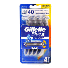 Gillette Flexi Blue 3 Comfort Razor 4`s