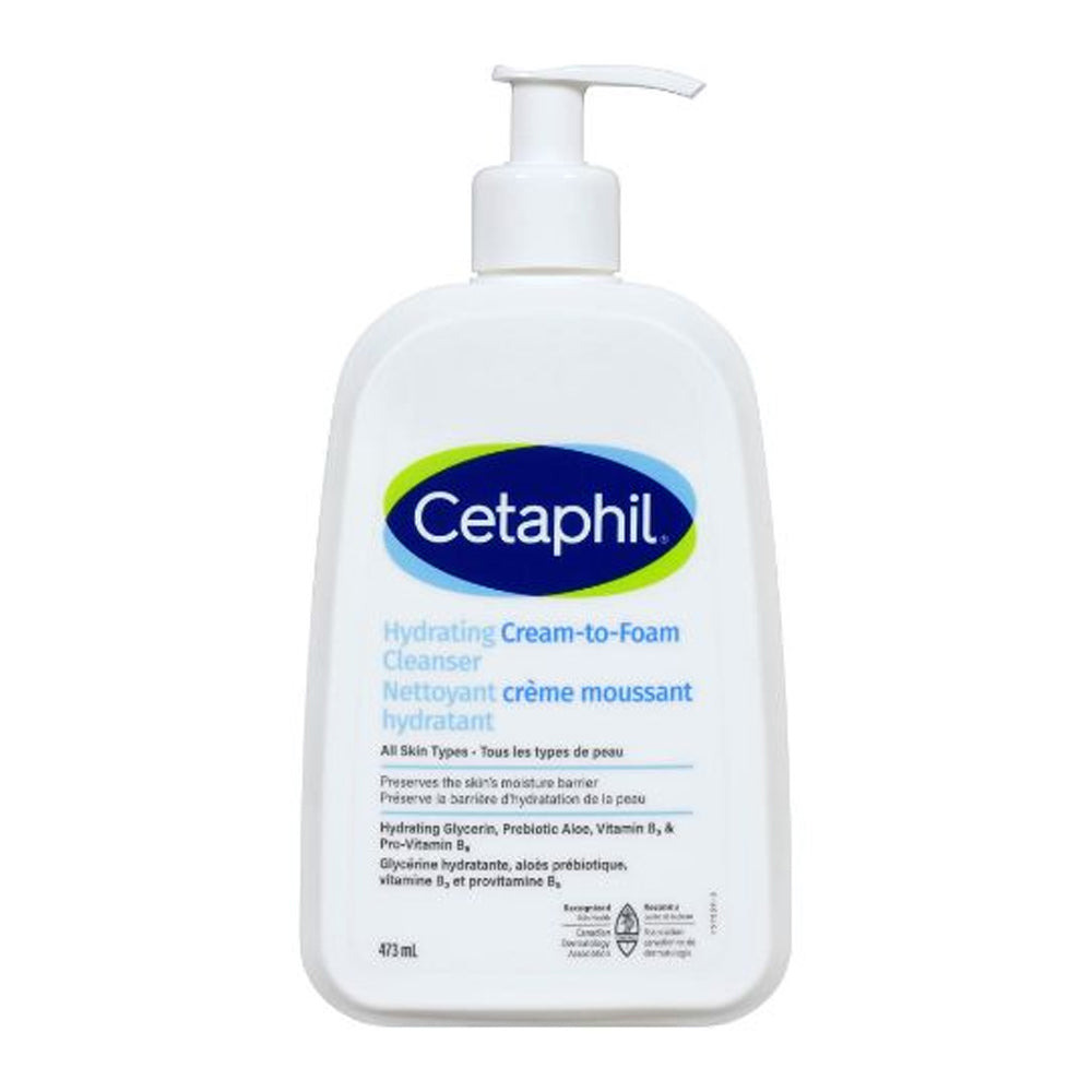 Cetaphil Hydrating Cream-To-Foam Cleanser 473ml