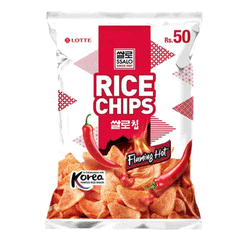 Lotte Rice Chips Flaming Hot 25g