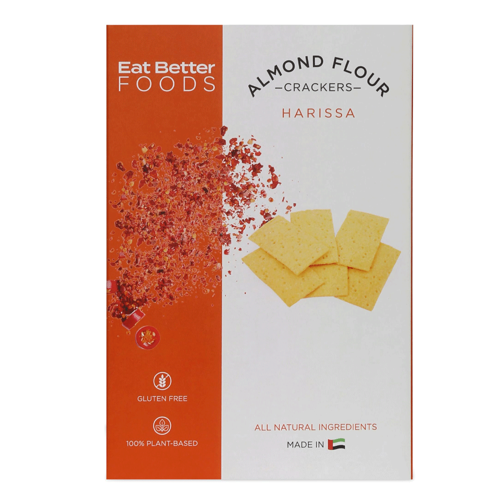 Eat Better Foods Almond Flour Crackers Harissa 120g