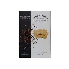 Eat Better Foods Almond Flour Crackers Black Pepper 120g