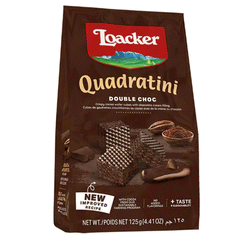 Loacker Quadratini Double Choc Waffer 125g