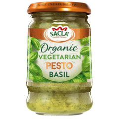 Sacla Organic Vegetarian Basil Pesto 190g