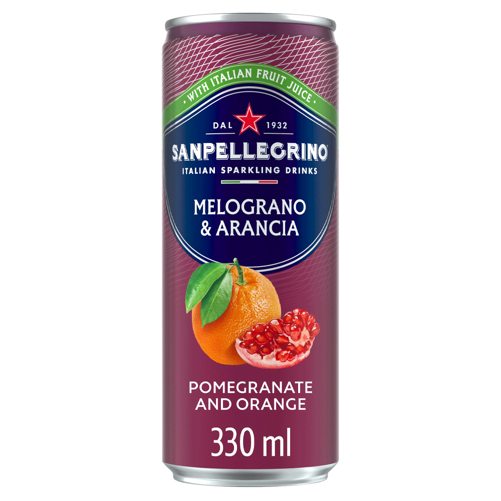Sanpellecrino Sparkling Orange & Pomegranate Can 330ml