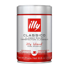 illy Classico Filter Coffee Preparation Ground Coffee Tin 250g