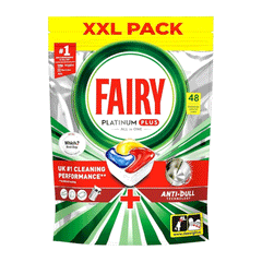 Fairy Platinum Plus All In One Dishwasher Capsules Lemon 48s