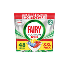 Fairy Platinum Plus All In One Dishwasher Capsules Lemon 48s