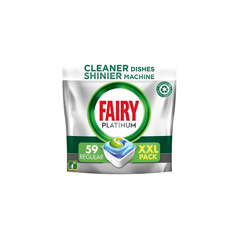 Fairy Platinum All in One Dishwasher Capsules Lemon 59s