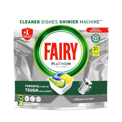Fairy Platinum All In One Dishwasher Capsules Lemon 21s
