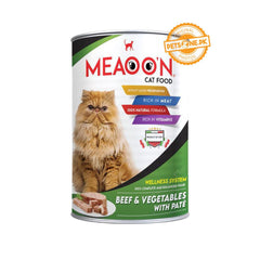 Meaoon Beef & Vegetables With Pate Cat Food Tin 405g