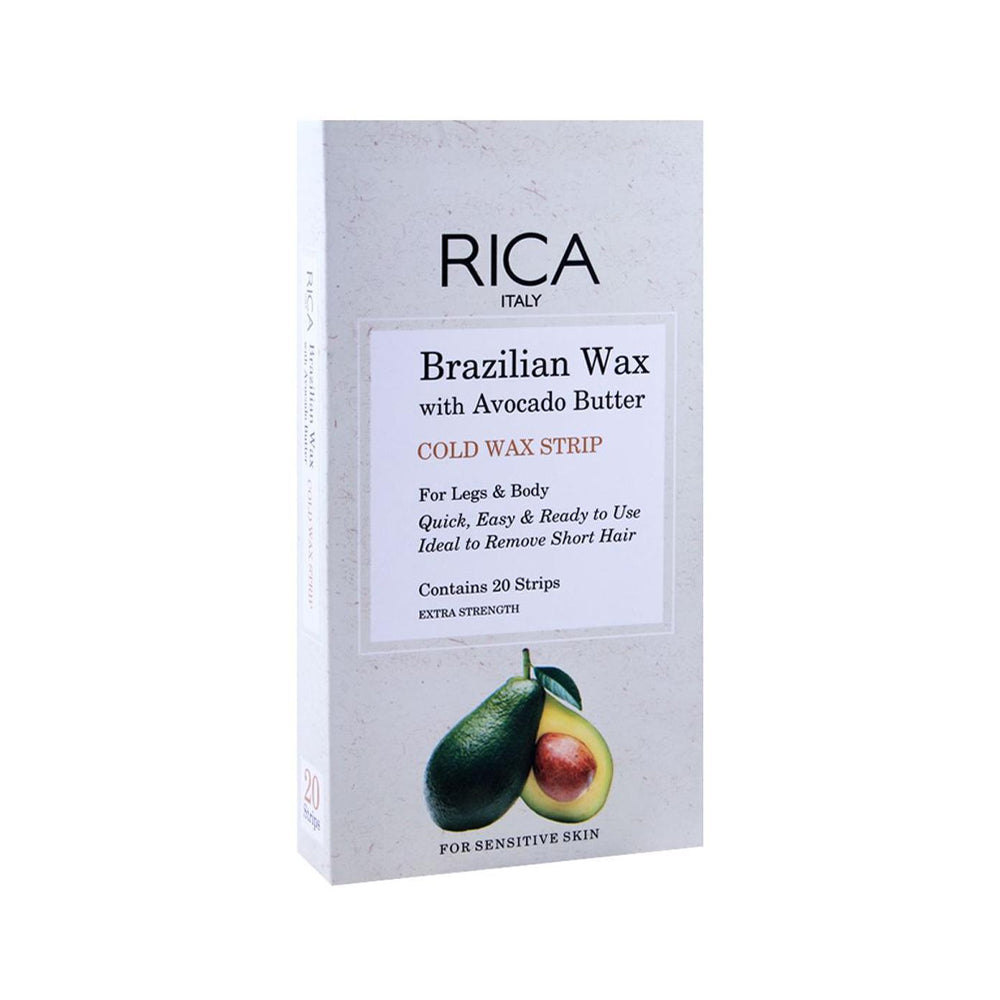 Rica Brazilian Wax With Avocade Butter Cold Wax Strip 20s