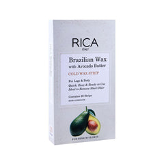 Rica Brazilian Wax With Avocade Butter Cold Wax Strip 20s