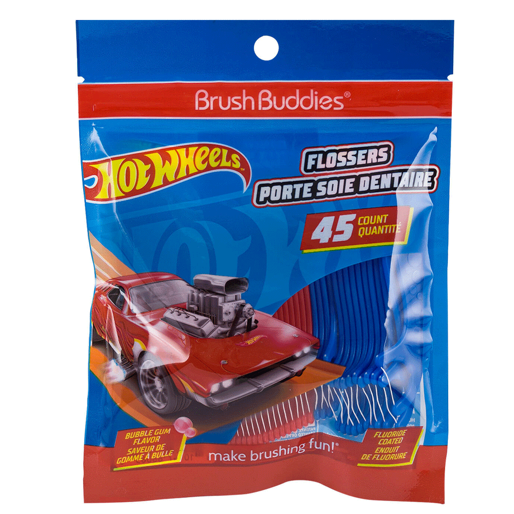 Brush Buddies Hot Wheels Floss Picks 45s