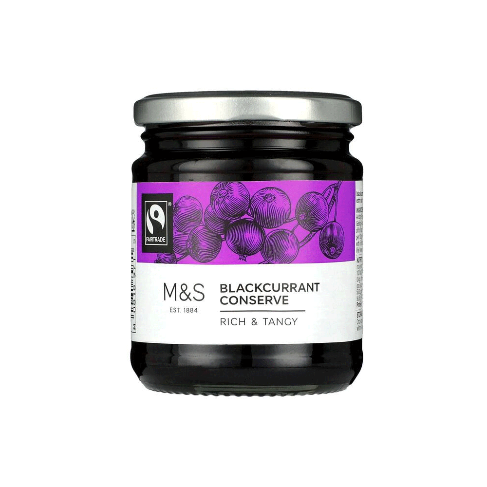 Marks & Spencer Jam Blackcurrant Conserve Rich & Tangy 340g