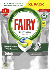 Fairy Platinum All In One Dishwasher Capsules Lemon 51s