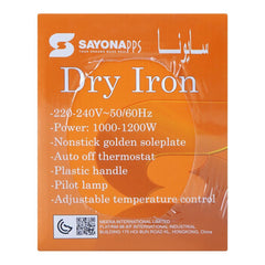 Sayona Heavy Dry Iron 1200W SI-2453