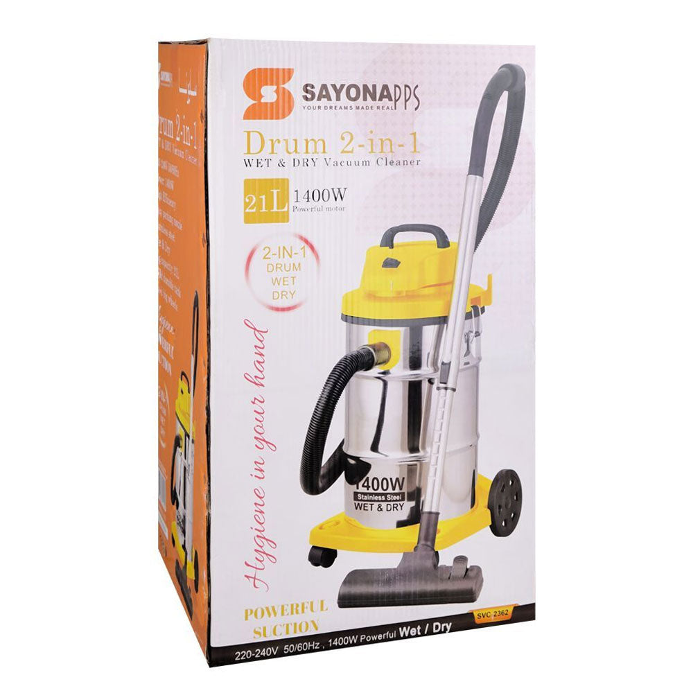 Sayona Drum 2-in-1 Wet & Dry Vacuum Cleaner 21l Svc-2362