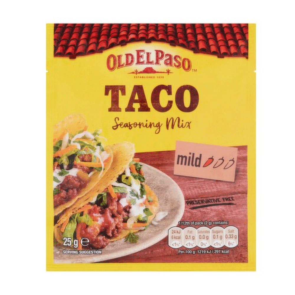 Old El Paso Taco Seasoning Mix Mild 25g