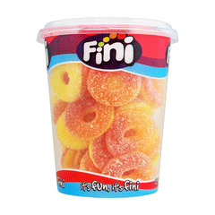 Fini Sour Peach Rings Jelly Cup 185g
