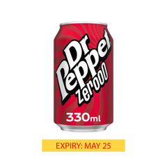 Dr Pepper Zero Soft Drink Can 330ml