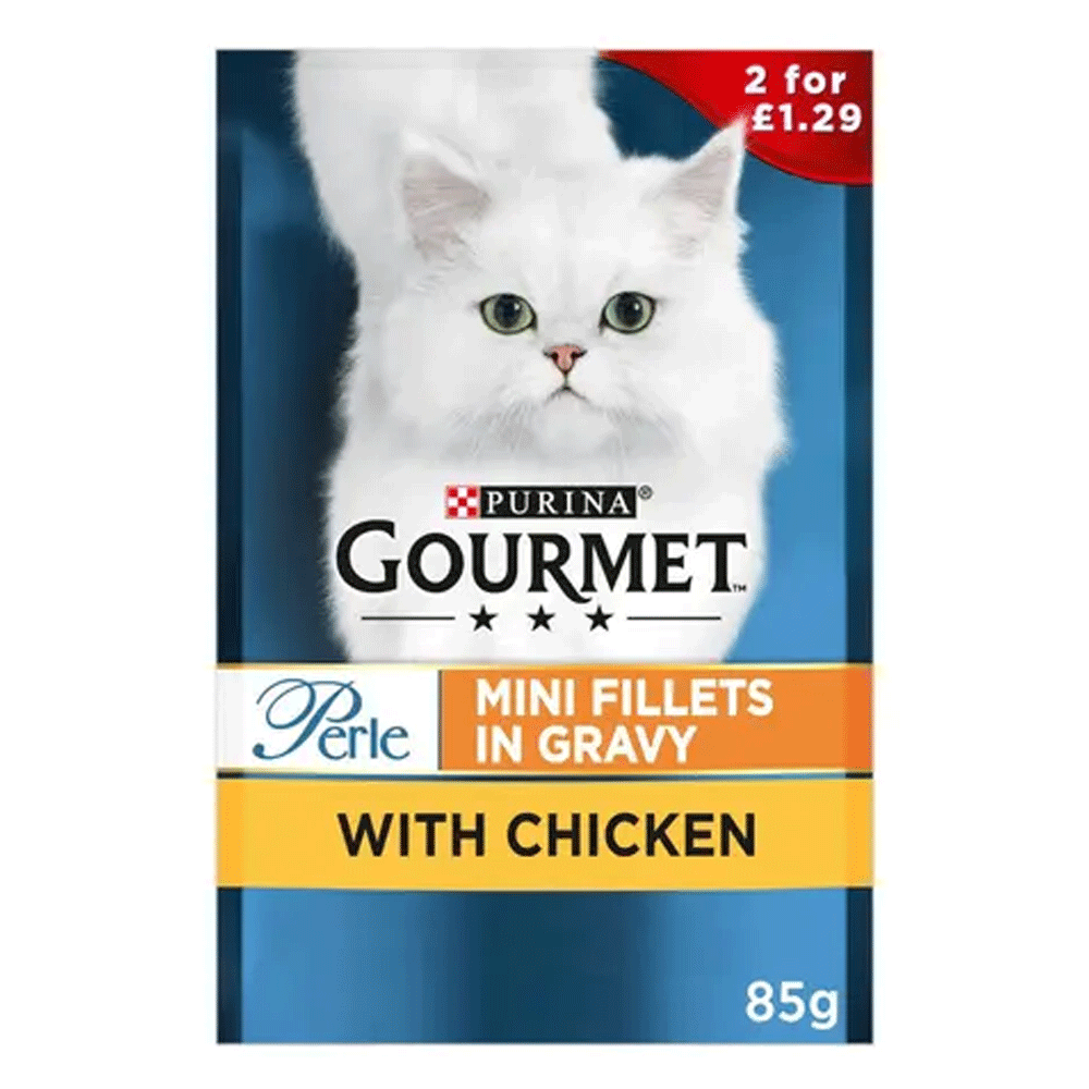 Purina Gourmet Mini Fillets In Gravy With Chicken Cat Food 85g