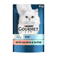 Purina Gourmet Duo With Salmon & Sithe Cat Food 85g