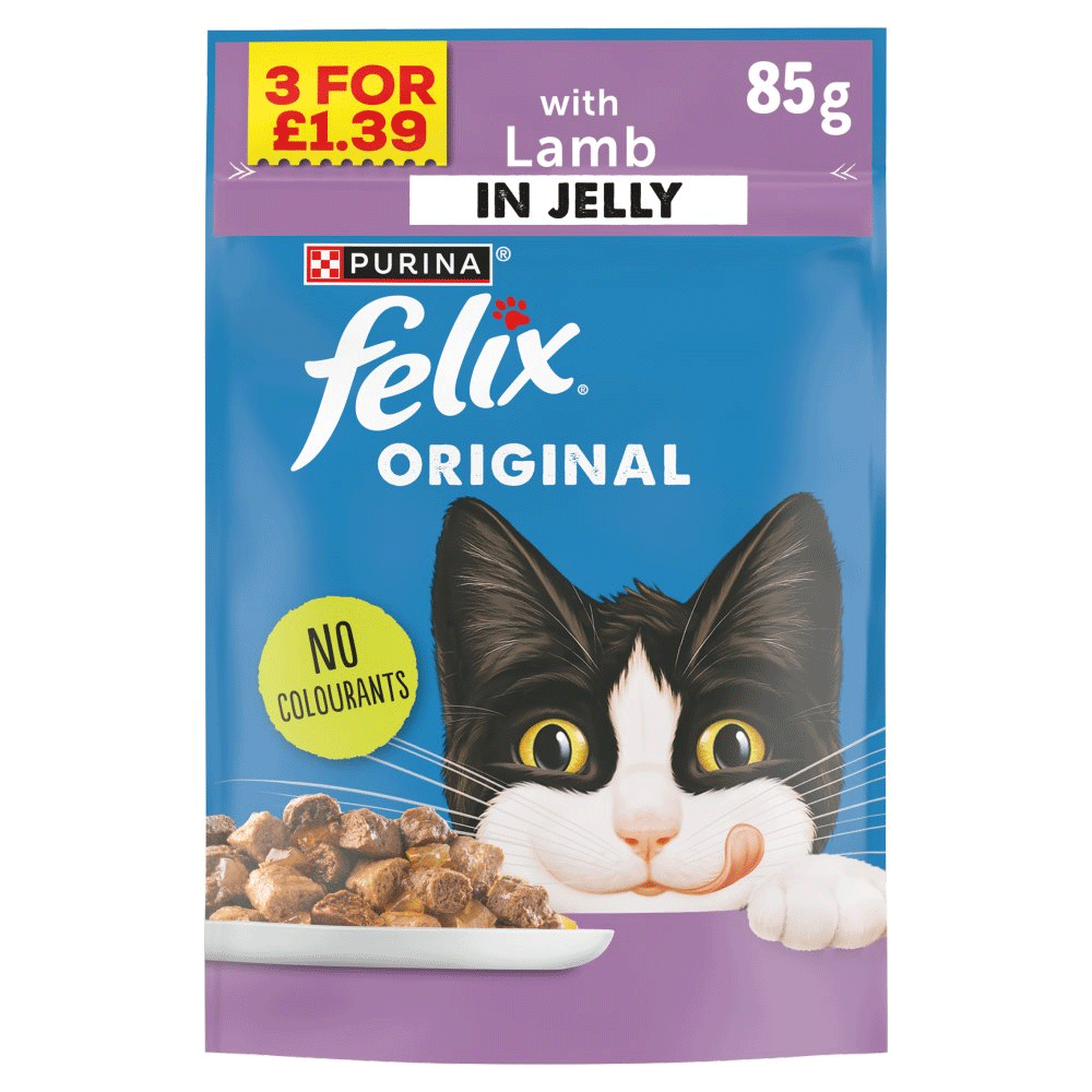 Felix Original With Lamb In Jelly Cat Food 85g