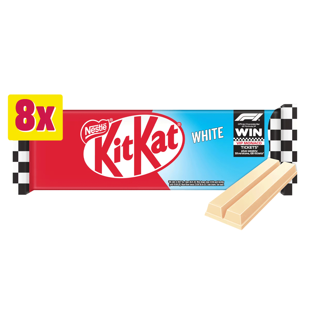 Nestle Kitkat White Bar 165.6g (8x Pack)