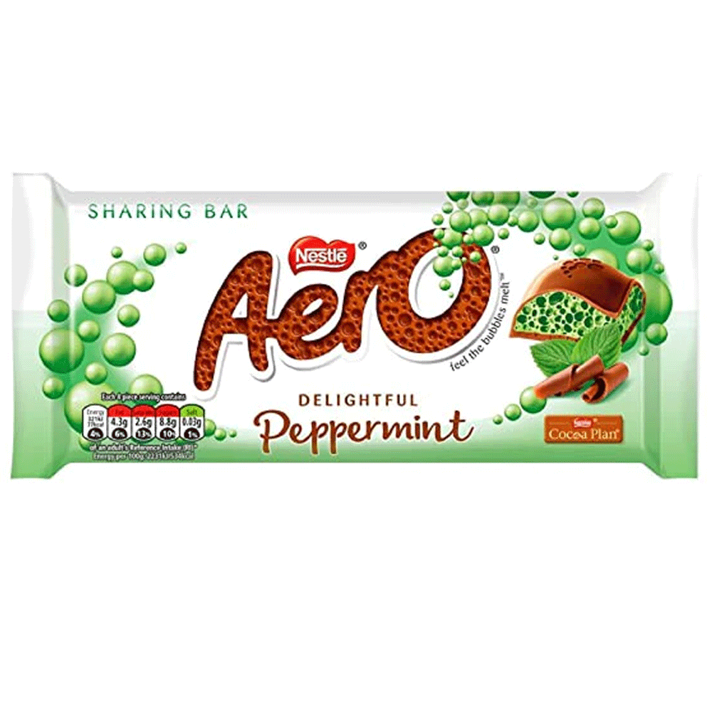 Nestle Aero Peppermint Bubble Chocolate 90g