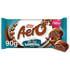 Nestle Aero Choco Hazelnut Chocolate 90g