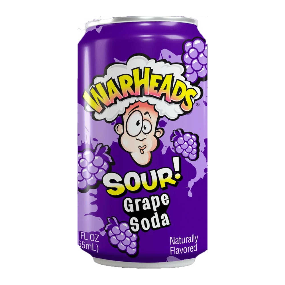 Warheads Sour Grape Soda Can 355ml