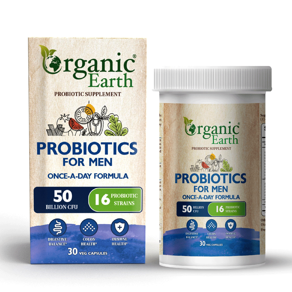 Organic Earth Probiotic For Men 50 Billion Cfu Veg Cap 30s