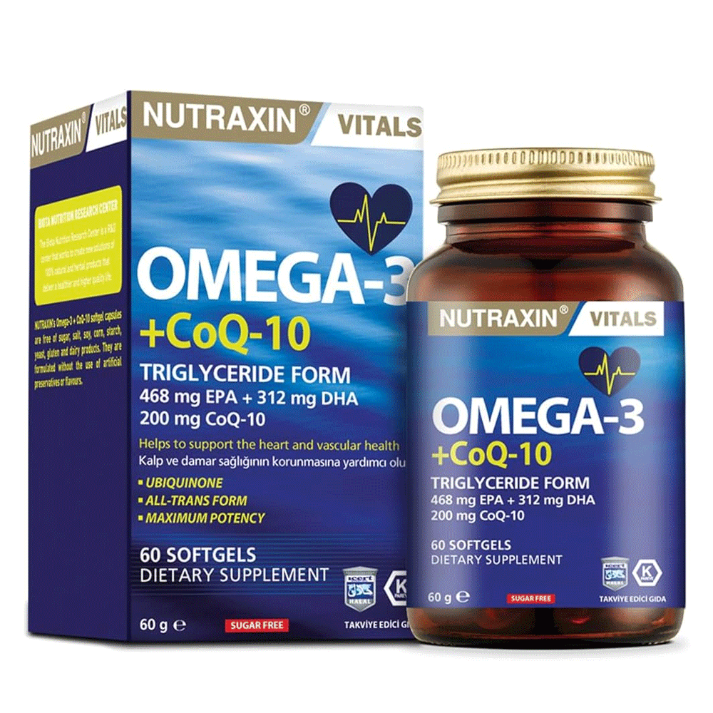 Nutraxin Omega-3+CoQ-10 Softgels 60s
