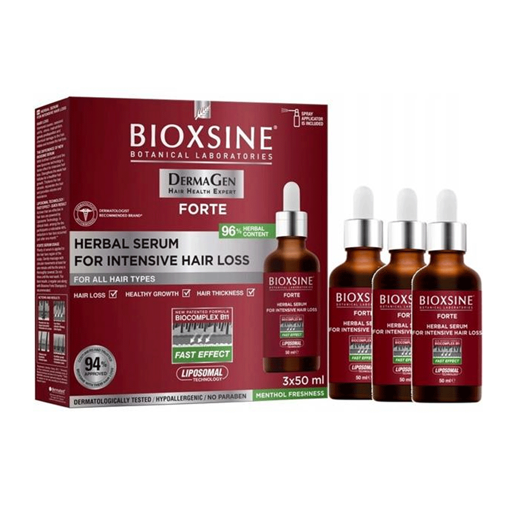 Bioxcin Forte Herbal Serum For Intensive Hair Loss 50ml 3s Pack