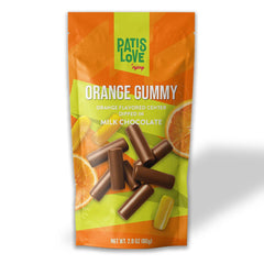 Patis Love Orange Gummy Milk Chocolate 80g