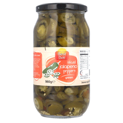 Best Day Sliced Jalapeno Peppers Green 960g