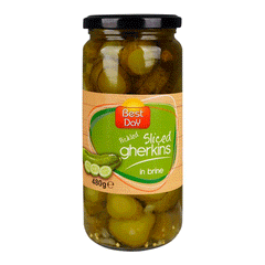 Best Day Pickled Sliced Gherkins 480g