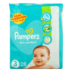 Pampers Skin Comfort Diapers 3 28s