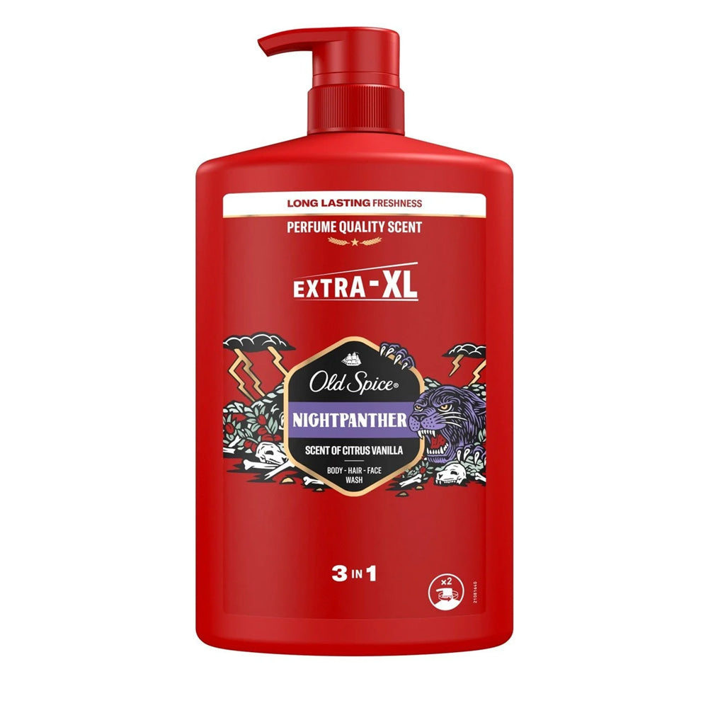 Old Spice Nightpanther 3in1 Body Wash 1Ltr