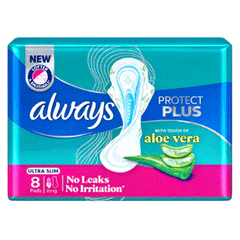 Always Protect Plus Aloe Vera Ultra Slim 8s