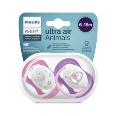 Avent Ultra Air Animals Soother 6-18m Scf080/08